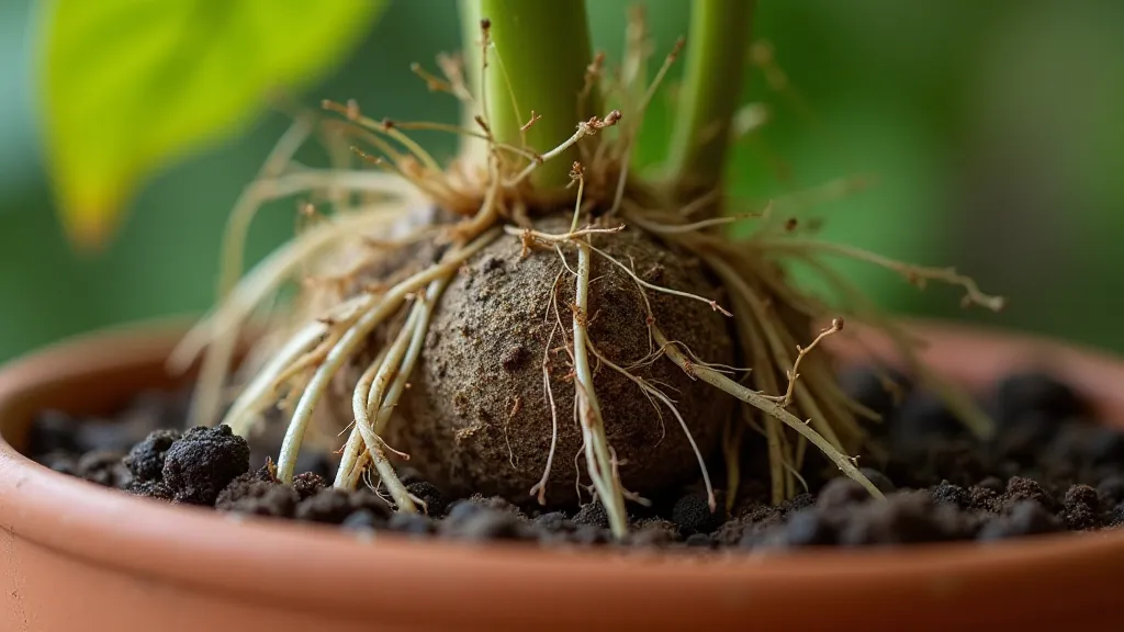 Healthy citrus roots showing fine root growth