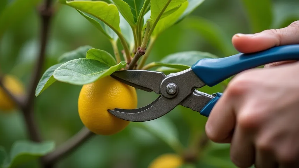 Taking a cutting from a citrus tree