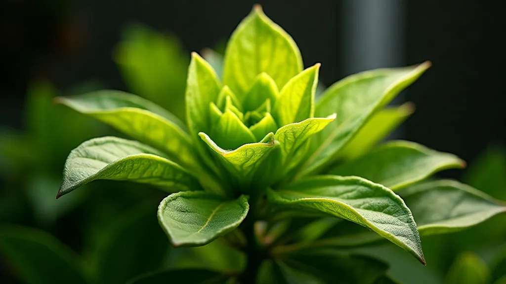 Dwarf orange tree under grow light