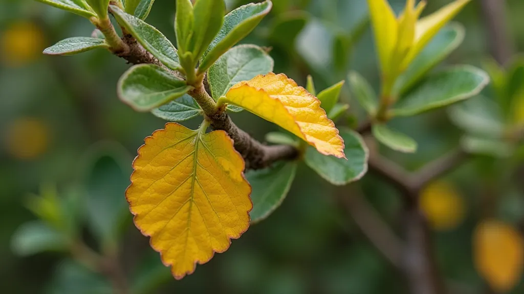 Orange tree displaying leaf drop
