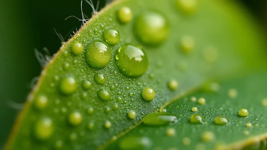 Spider mite infestation on citrus leaf